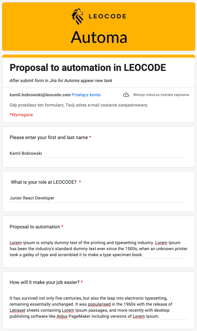 Example Proposal For Form