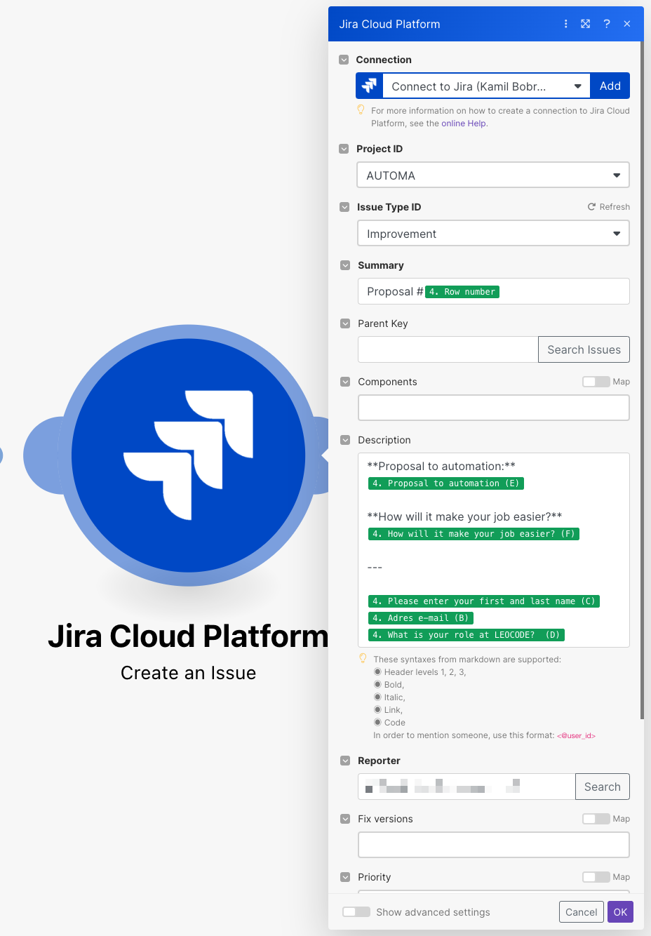 Make Scenario Right Side